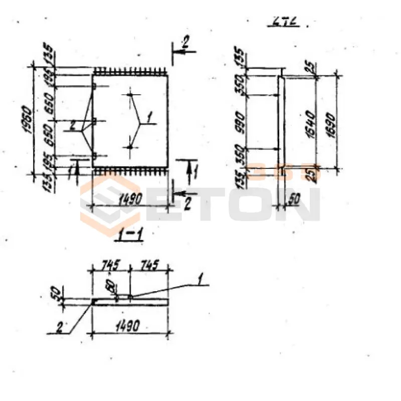 Плиты Серия 1.266.1-3 ПВ 2-1