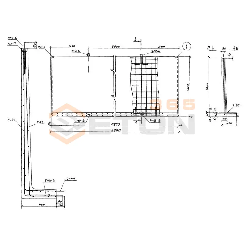 Элементы прямоугольных лотков Серия 3.900-3 ЛТ 2-18