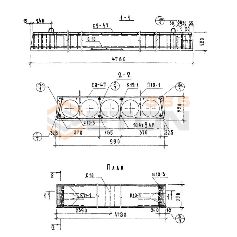 Панели многопустотные Серия 1.141-10 ПК 8-48-10 АтV а (1.141-10)