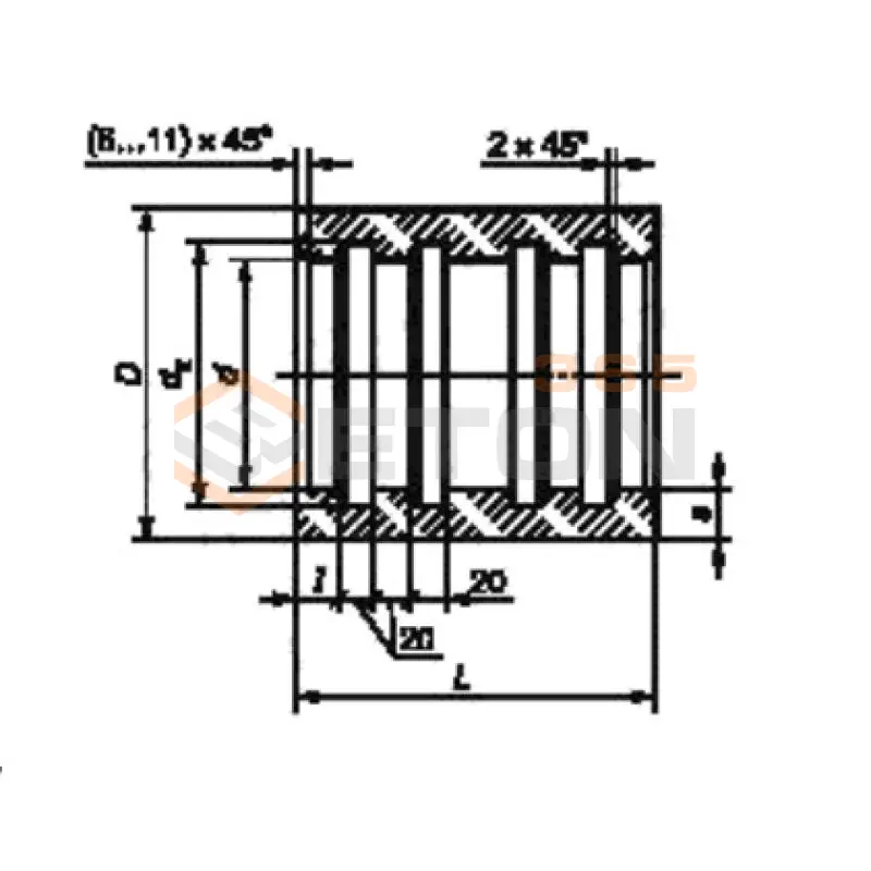 Муфты для напорных труб ГОСТ 31416-2009 ( ГОСТ 539-80, ГОСТ 1839-80 ) САМ 15