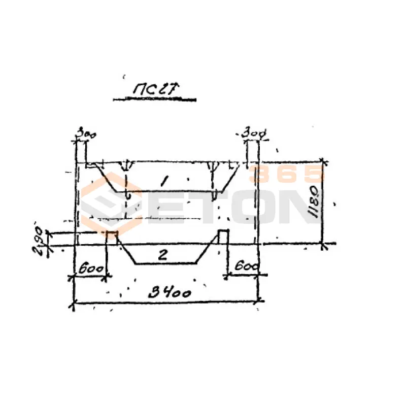 Панели стеновые Серия ВТИ КЖ 01-82 ПС 27 (ВТИ КЖ 01-82)