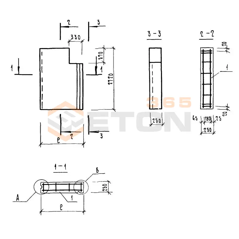 Блоки внутренних стен Серия 1.134.1-10 СБВ 15-27-8 я-21