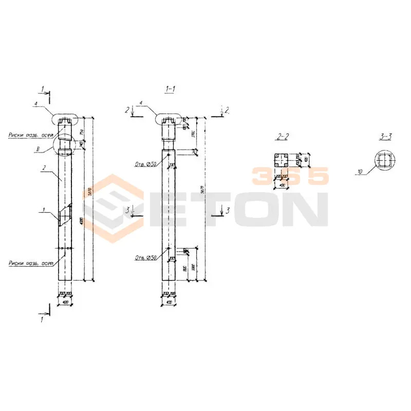 Колонны Серия Б1.020.1-7 1КН1 4-42-14 (Б1.020.1-7)