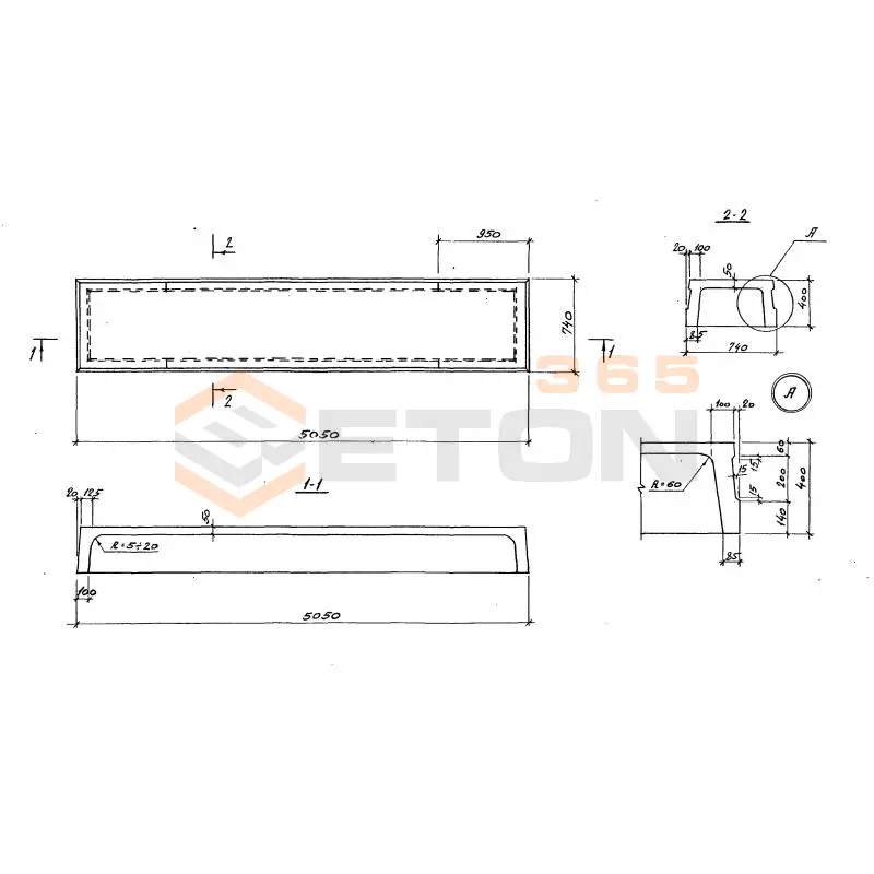 Плиты ребристые ГОСТ 27215-87 1П 8-2 т (ГОСТ 27215-87)