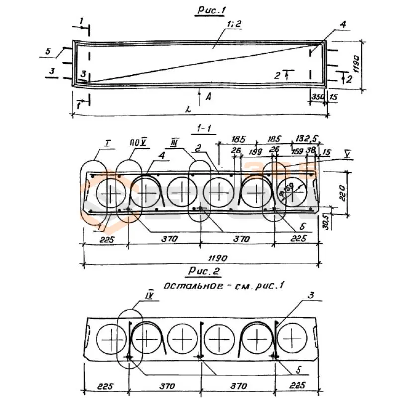 Плиты многопустотные Серия 1.141.1-28с ПК 29-12-4 АIIIт с8а (1.141.1-28с)