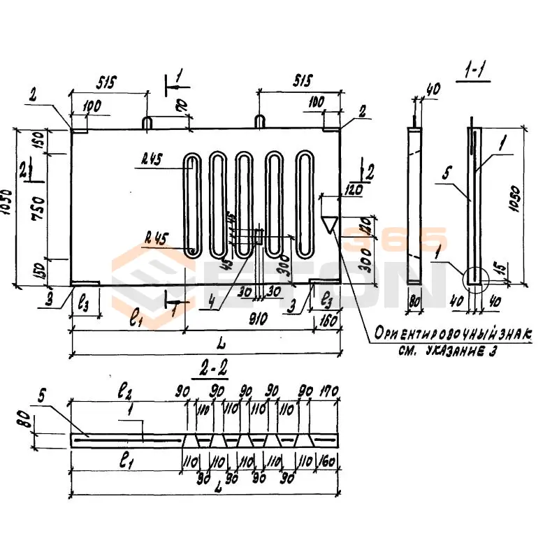 Панели ограждения Серия 3.818.9-2 ПОГ 179-105 к