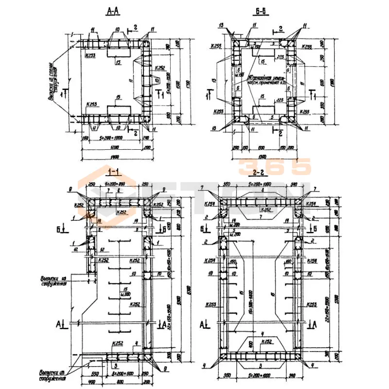 Участки монолитные Серия 03.005-6 Участок 23-III