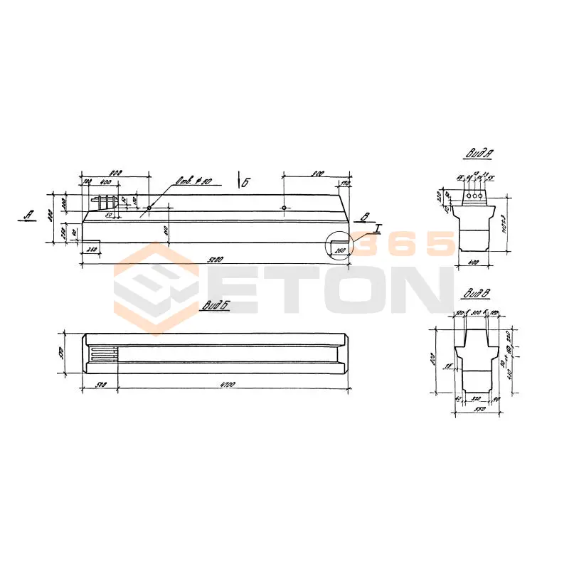 Ригели лестничных клеток Серия 1.420.1-19 РЛ 3-2-1