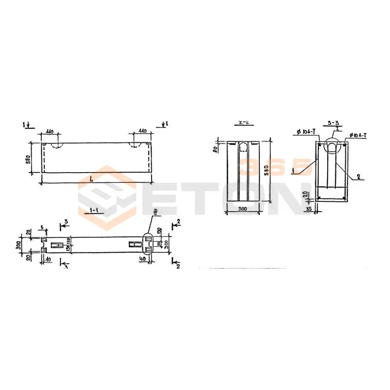 Блоки внутренних стен Серия 1.134.1-13 БВП 9-6-30-7,5 л