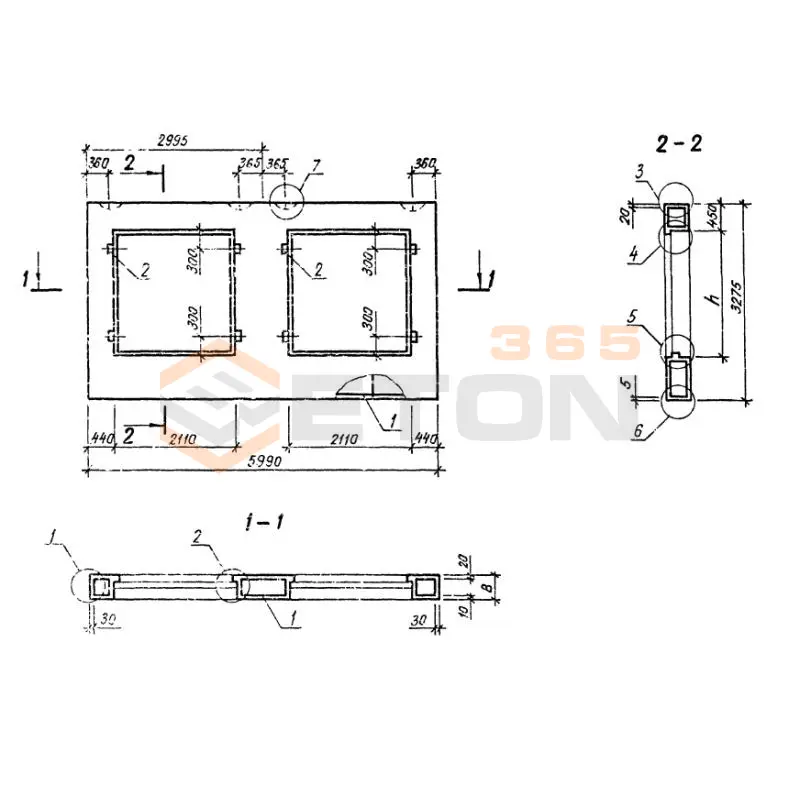 Панели однослойные самонесущие Серия 1.232.1-8 1ПССО 60-33-4,0 п (1.232.1-8)