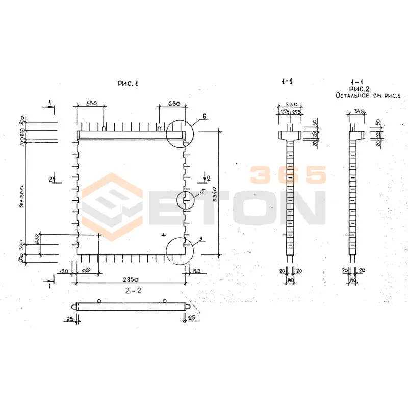 Диафрагмы жесткости серия 1.020-1/87 ( 1.020.1-7, 1.020-1/83, ИИ 04-1, 1.020.1-3пв ) 2Д 29-33 пв