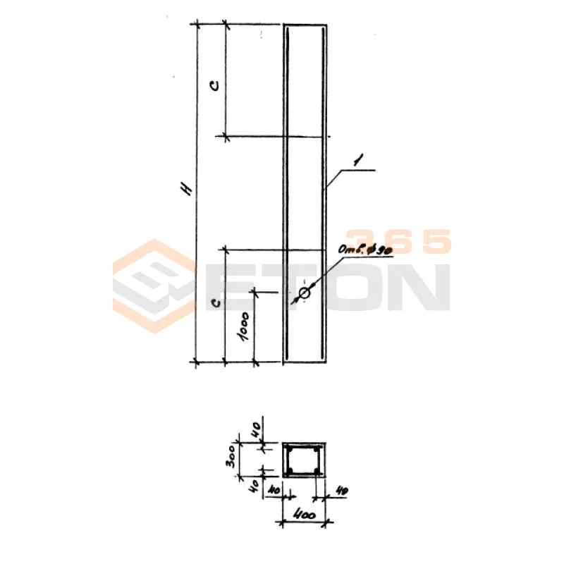 Колонны фахверка Серия 1.427.1-3 2КФ 85-2