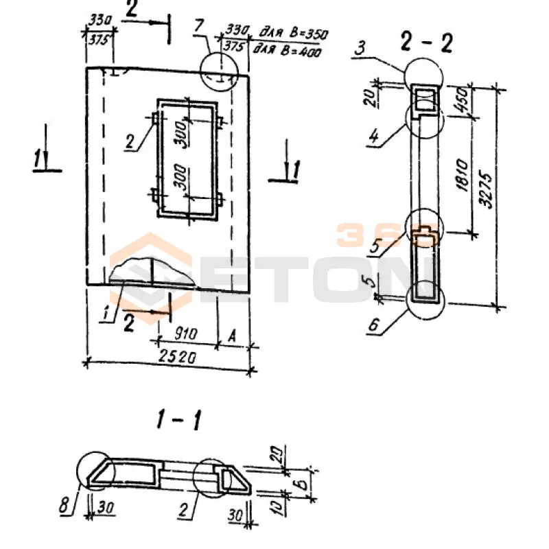 Панели однослойные самонесущие Серия 1.232.1-8 ПССО 25-33-3,5 п (1.232.1-8)