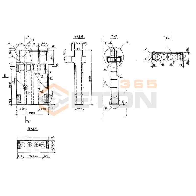 Вентблоки-диафрагмы жесткости Серия 1.034.1-1/90 2ВД 20-12-30