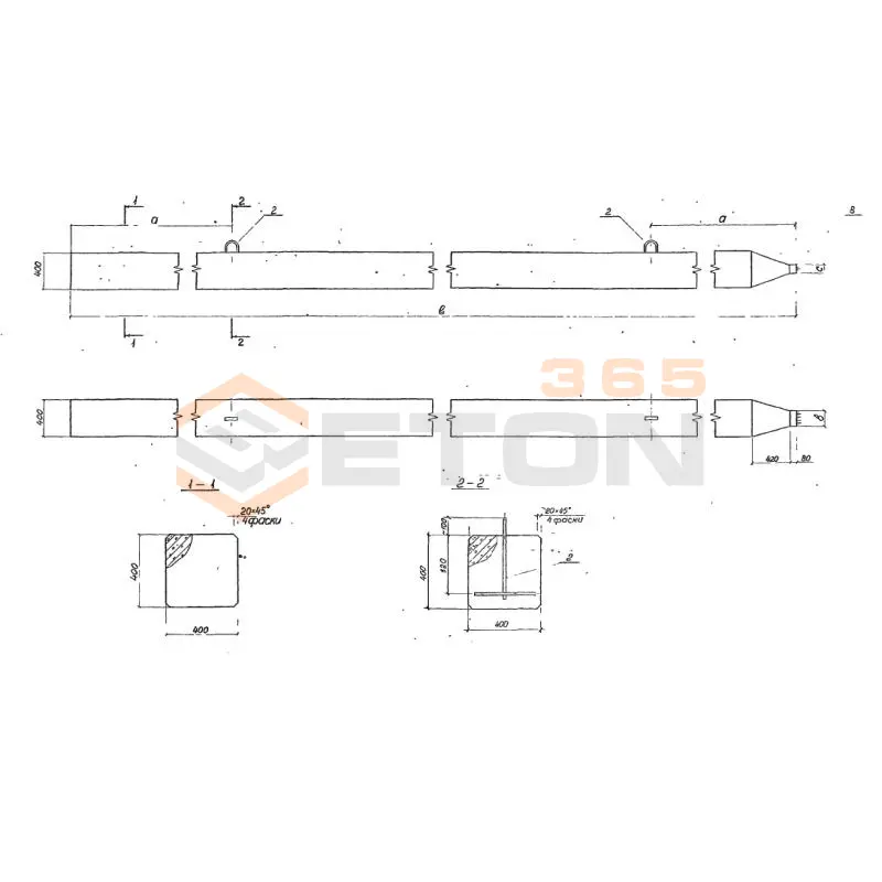 Сваи анкерные Серия 3.504.1-23 АС 100-40 с