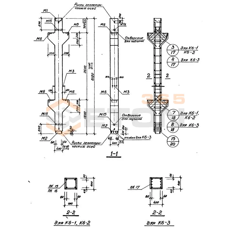 Колонны Серия ИИ 22-1 К 6-2 (ИИ 22-1)