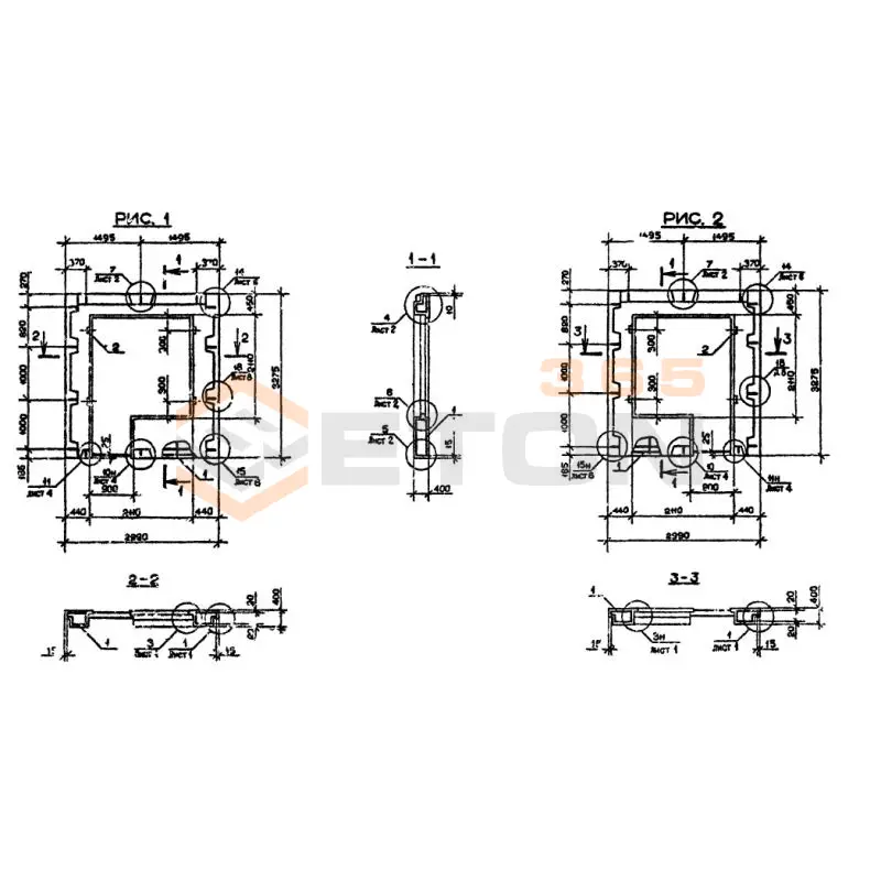 Панели наружных стен Серия 1.090.1-2с 1ПСБ 30-33-4-1 пс (1.090.1-2с)