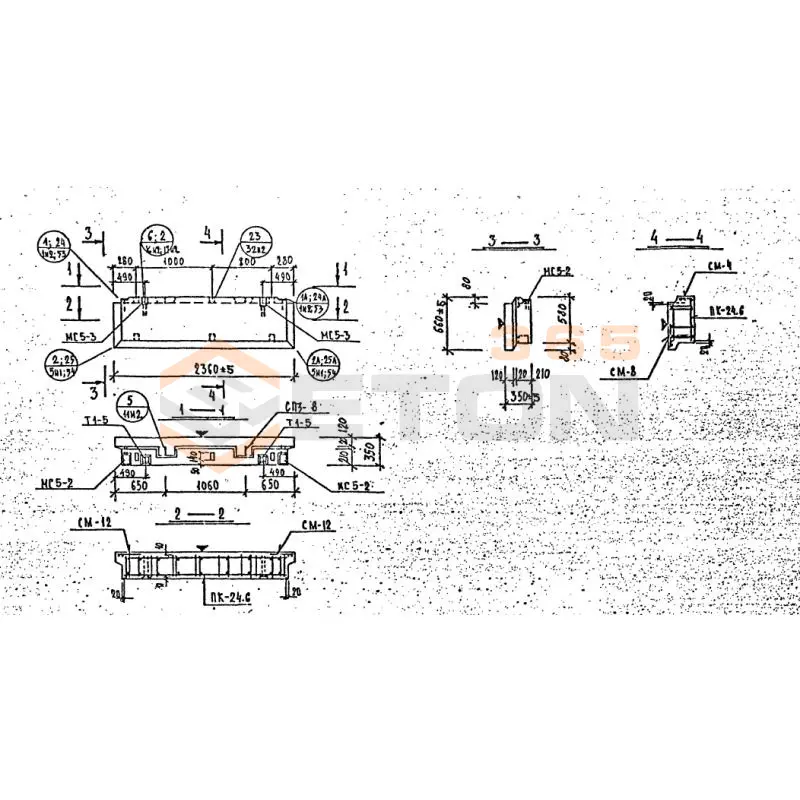 Панели наружных стен Серия 1.232 КЛ-2 НР 1-24-6-35 (1.232 КЛ-2)