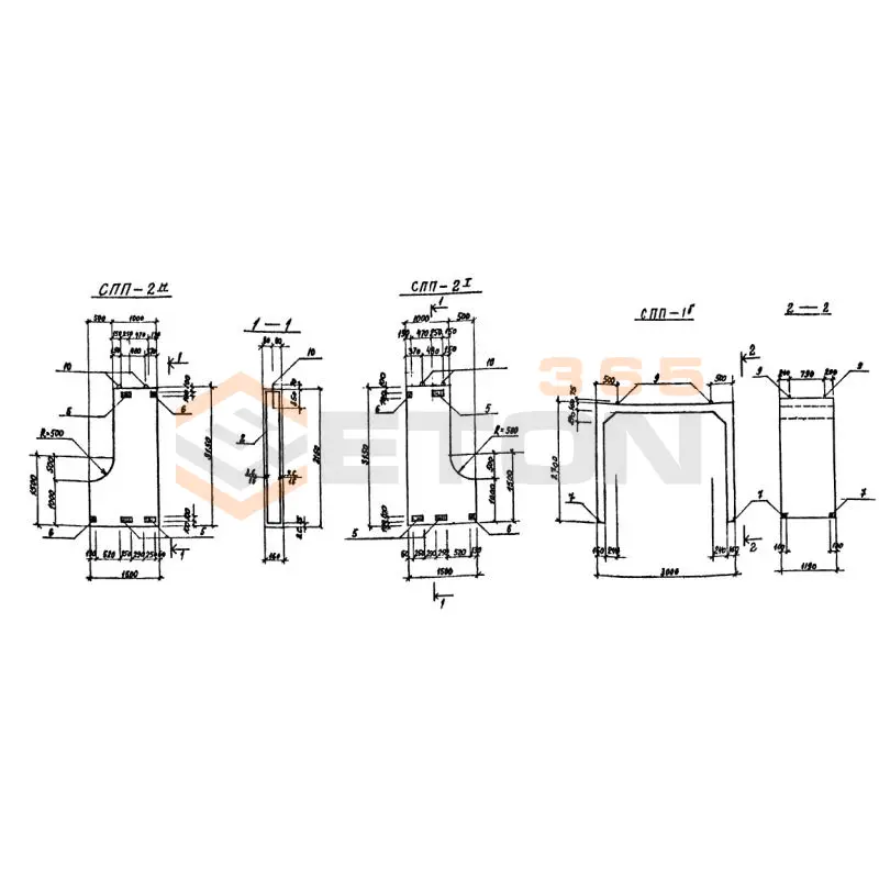 Панели павильона сборные Серия 3.503.1-70 СПП 2 н (3.503.1-70)