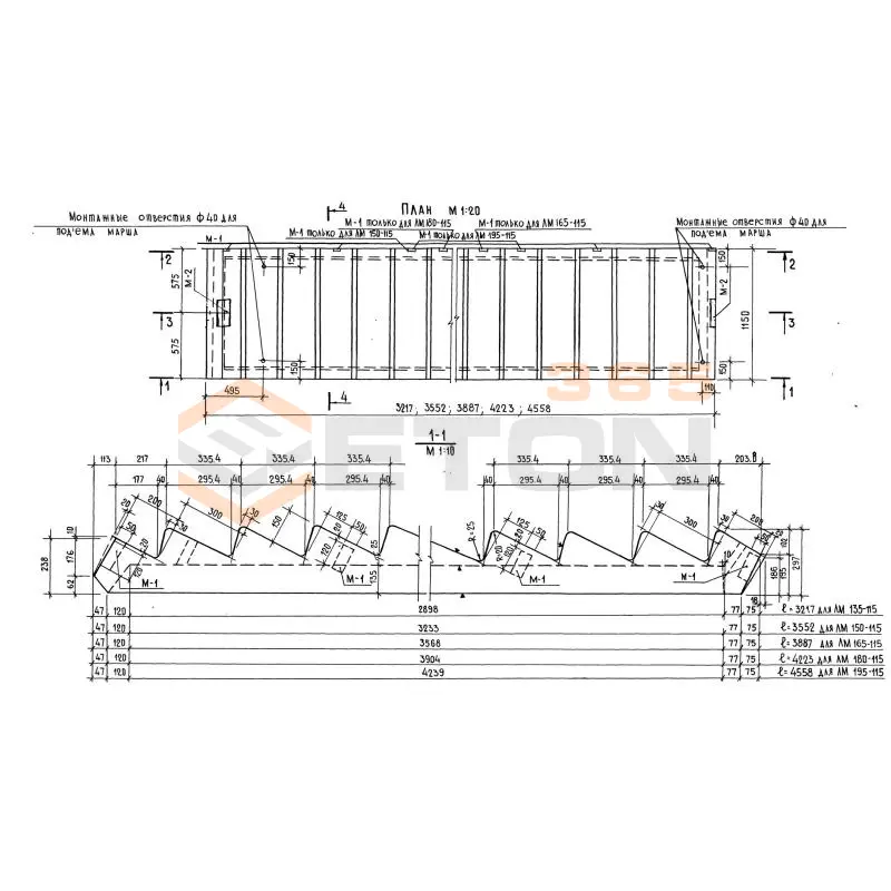 Лестничные марши Серия 1.150 КР-1 ЛМ 135-115