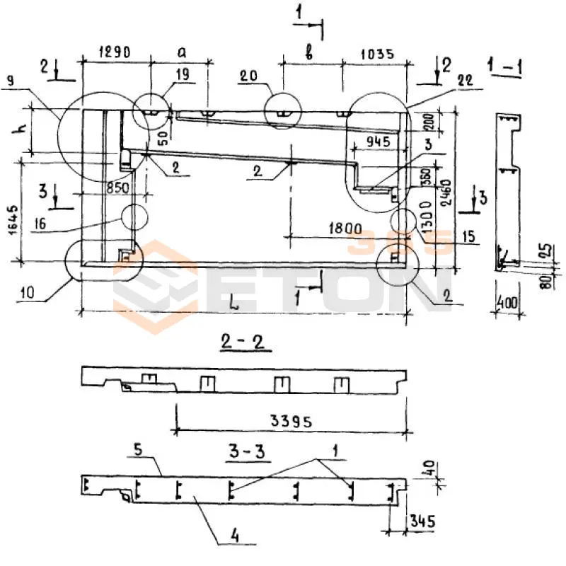 Панели парапета Серия 1.138.1-17 1НЧ 57-25-40-50 л-4,8 (1.138.1-17)