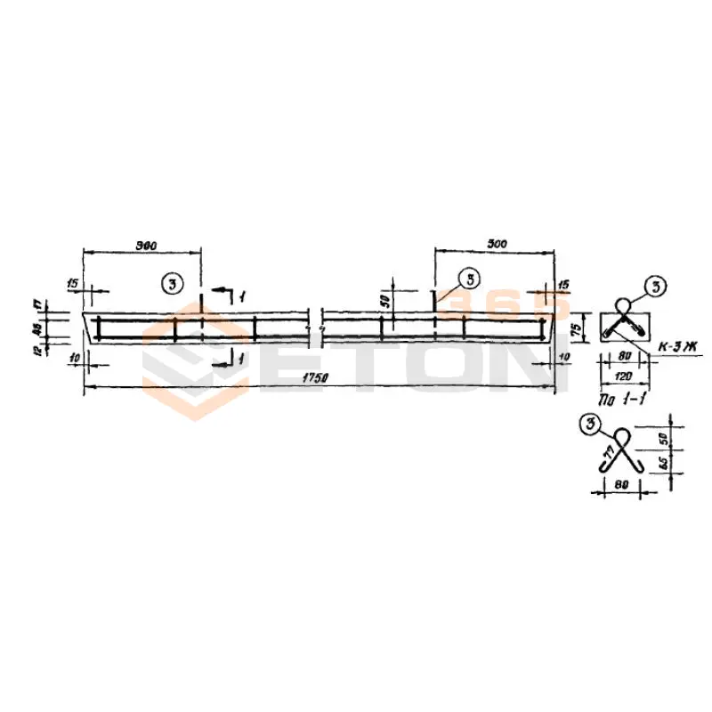 Перемычки Серия ИИ 01-02 ЖА 3 (ИИ 01-02)