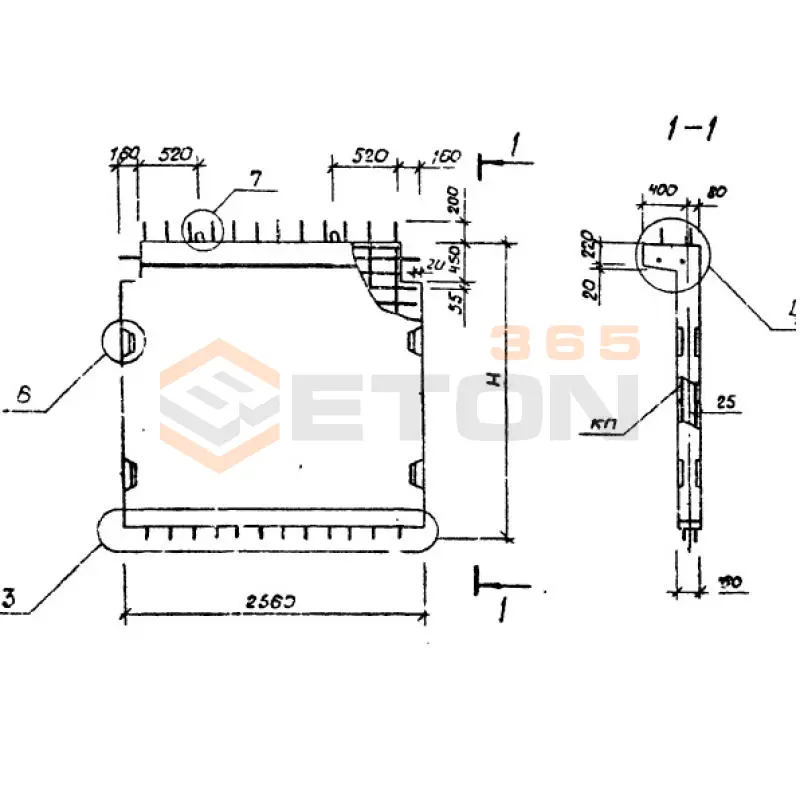 Диафрагмы жесткости Серия 1.020.1-6сп 1Д 26-36-1 сп (1.020.1-6сп)