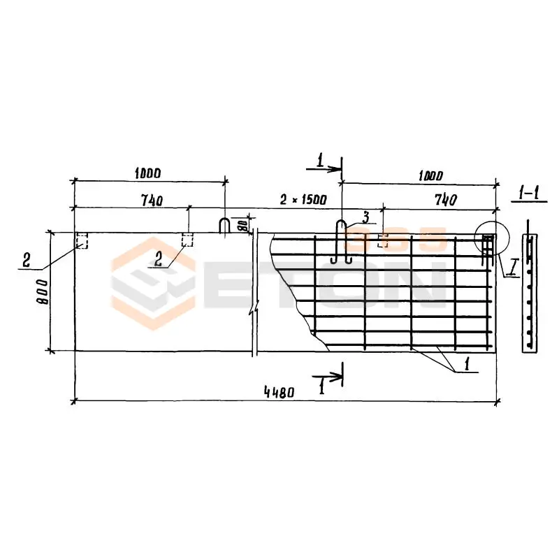 Стенки ограждающие Серия 1.820.9-1 ПС 45-8 п