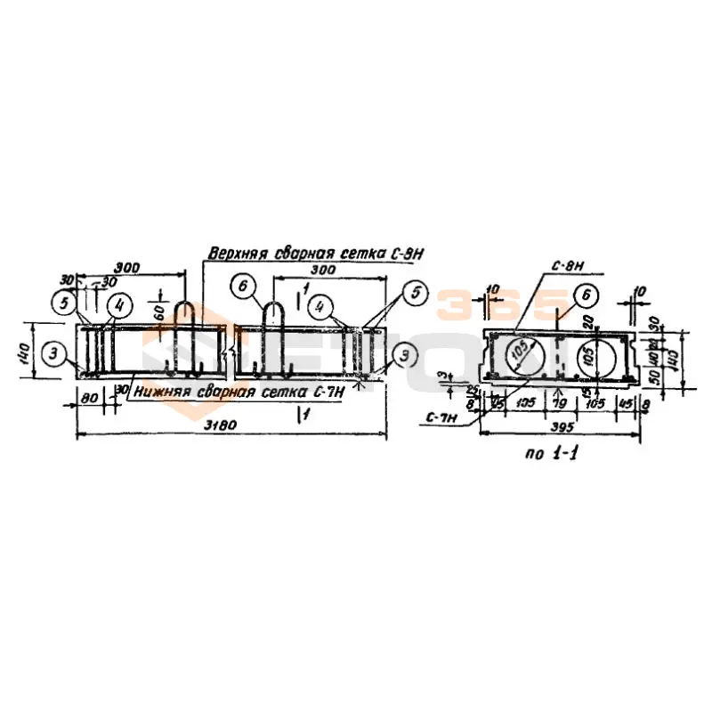 Панели с круглыми пустотами Серия ИИ 01-02 НА 4 (ИИ 01-02)