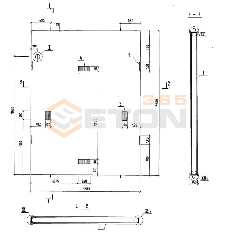 Панели шахт лифтов Серия 1.289.1-2 ПШЛ 100-33п-2