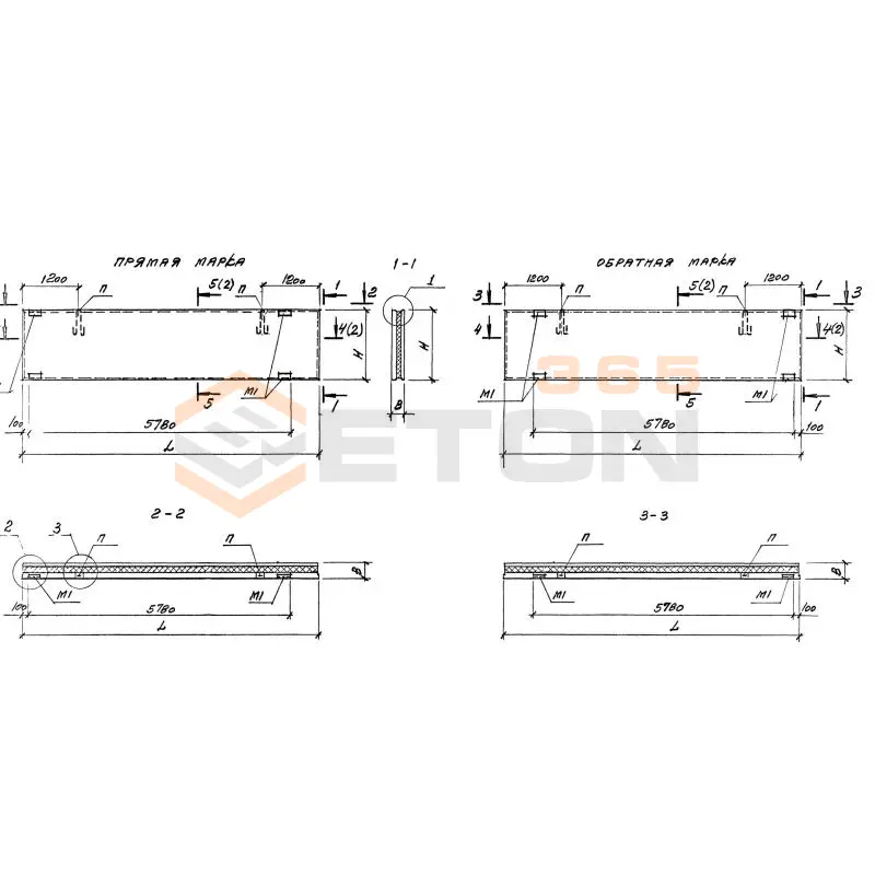 Панели стеновые трехслойные Серия 1.432.1-21 ПСТ 63-18-3,0 тм-32