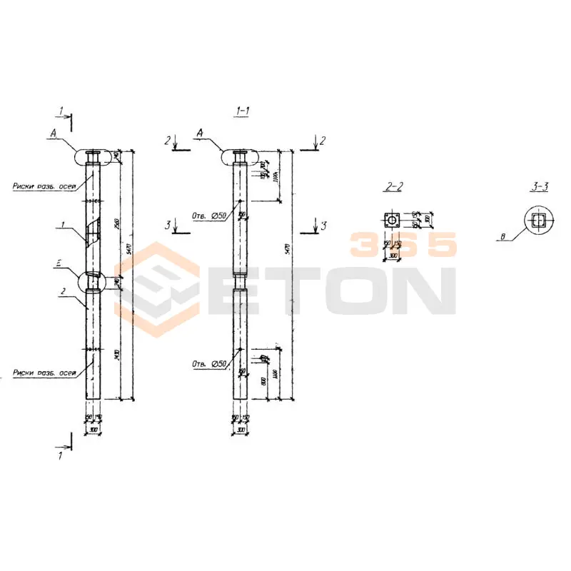 Колонны Серия Б1.020.1-7 1КБ1 3-28(20)-11 (Б1.020.1-7)