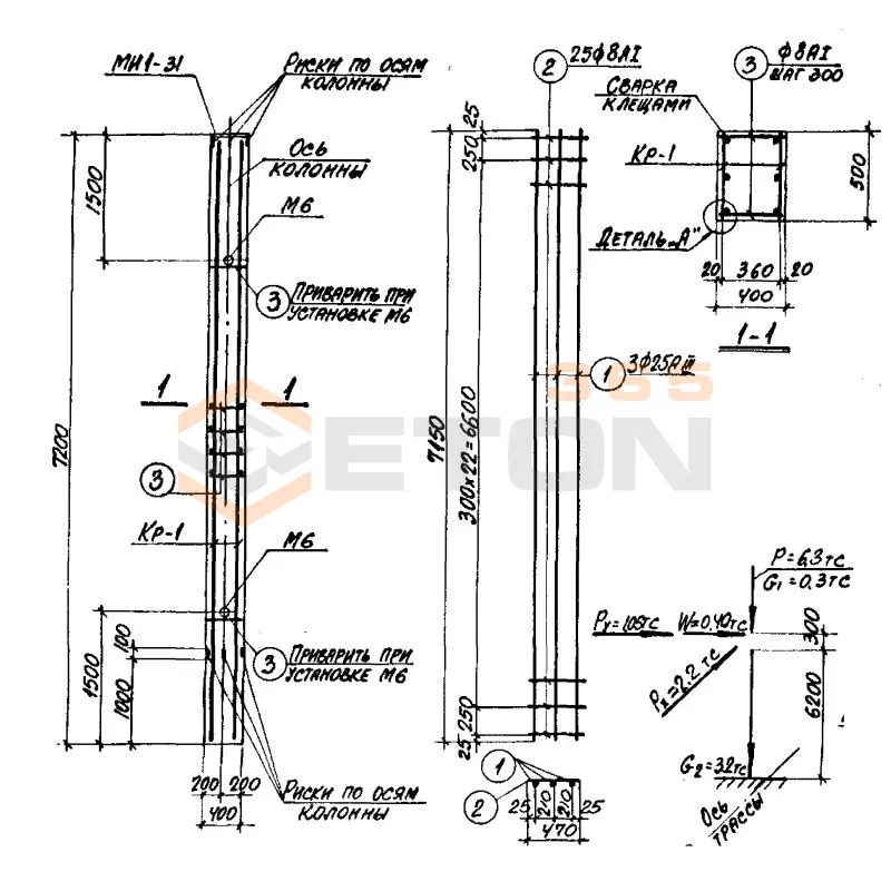Колонны Серия 3.015-1 К 37-1 (3.015-1)