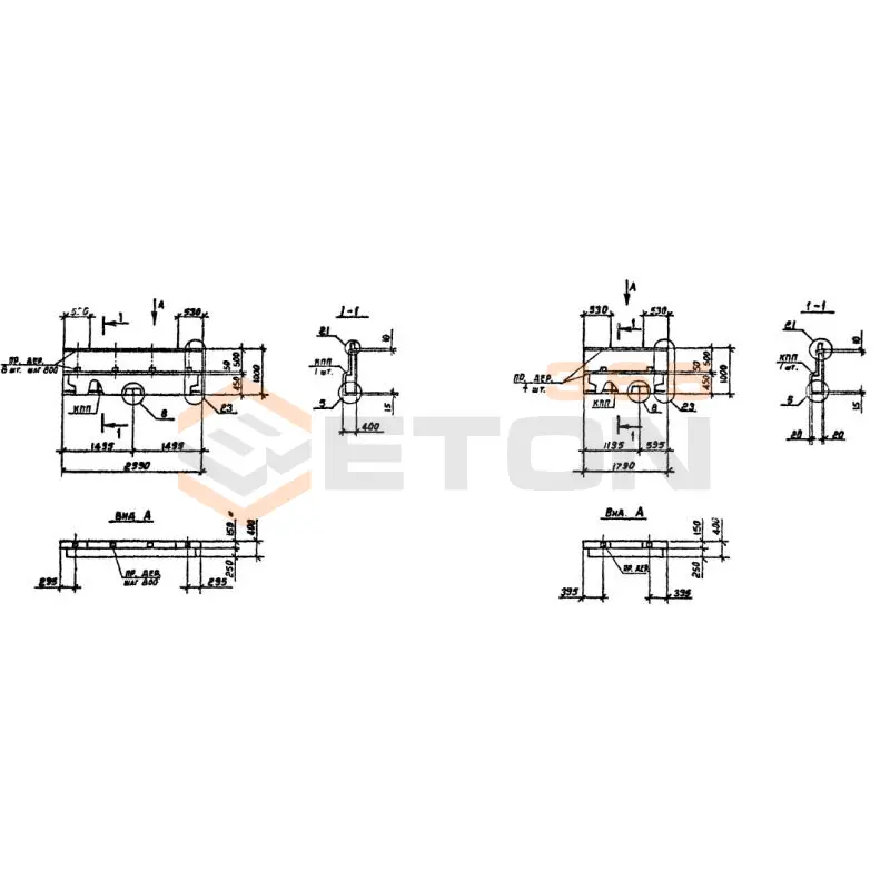 Панели наружных стен Серия 1.090.1-7с ПСП 18-10-4 пс (1.090.1-7с)