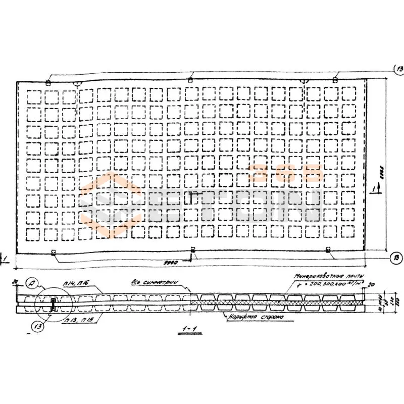 Панели стеновые трехслойные СТ 02-33 ПСТ 23-1-2-3-6 (СТ 02-33)2