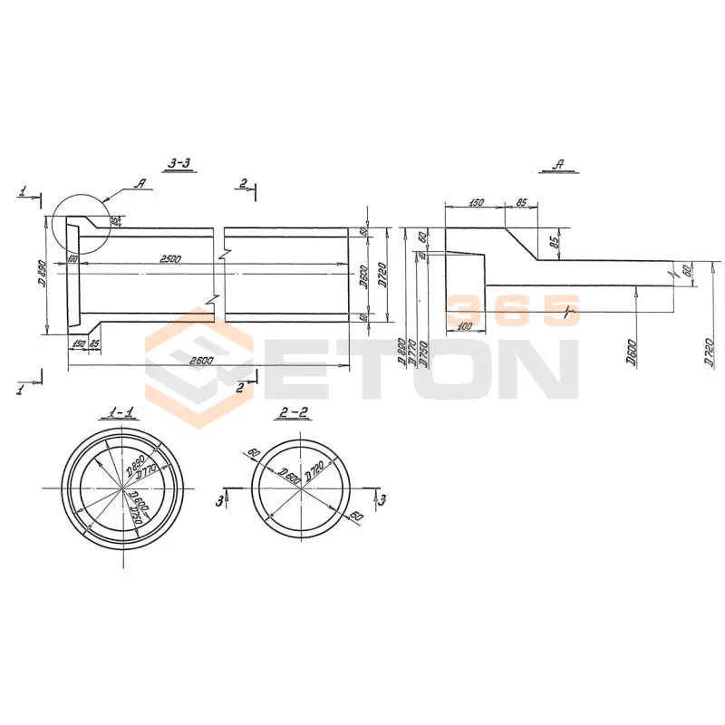 Трубы безнапорные раструбные Серия 3.820-7 РТ 6у-25