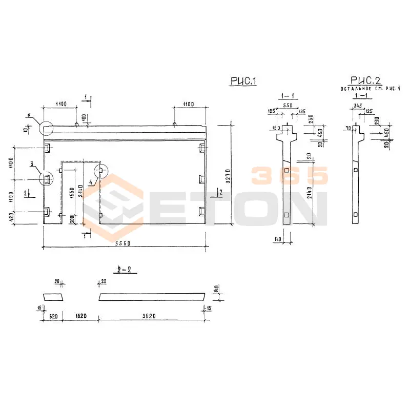 Диафрагмы жесткости серия 1.020-1/87 ( 1.020.1-7, 1.020-1/83, ИИ 04-1, 1.020.1-3пв ) 1ДПК 56-33 л