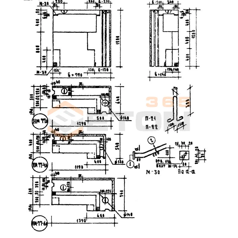 Блоки стеновые Серия 03-05 НМ 77-4 л