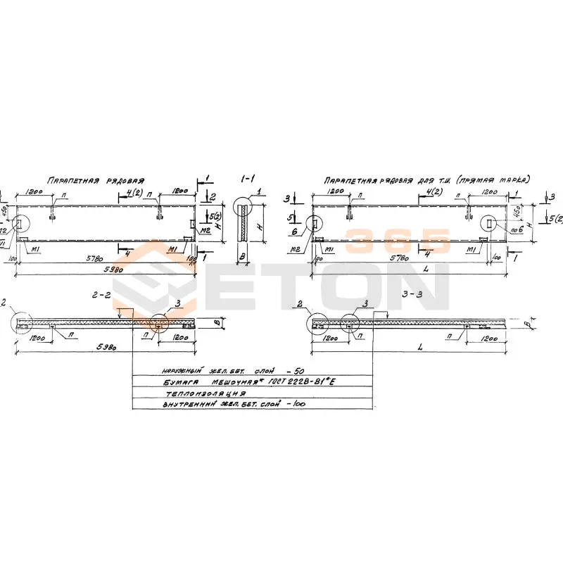 Панели стеновые трехслойные Серия 1.432.1-21 ПСТ 63-12-2,5-32