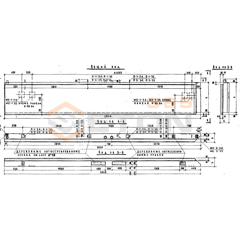 Панели стеновые керамзитобетонные толщиной 24 и 32 см Серия ИИ 04-5 Н 56-15 л