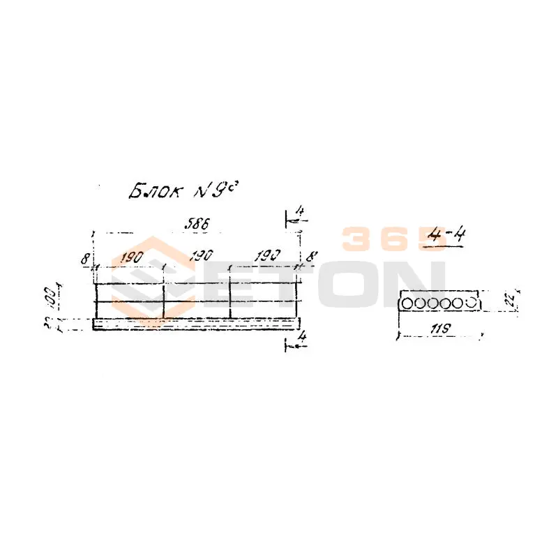 Блоки переходных мостиков Серия 3.501-96 Блок 9 г