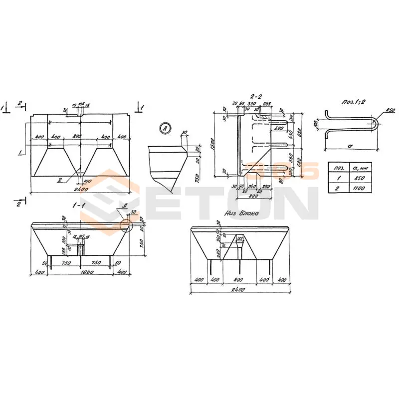 Блоки контурные рядовые Серия 3.501.1-150 1К 24-15