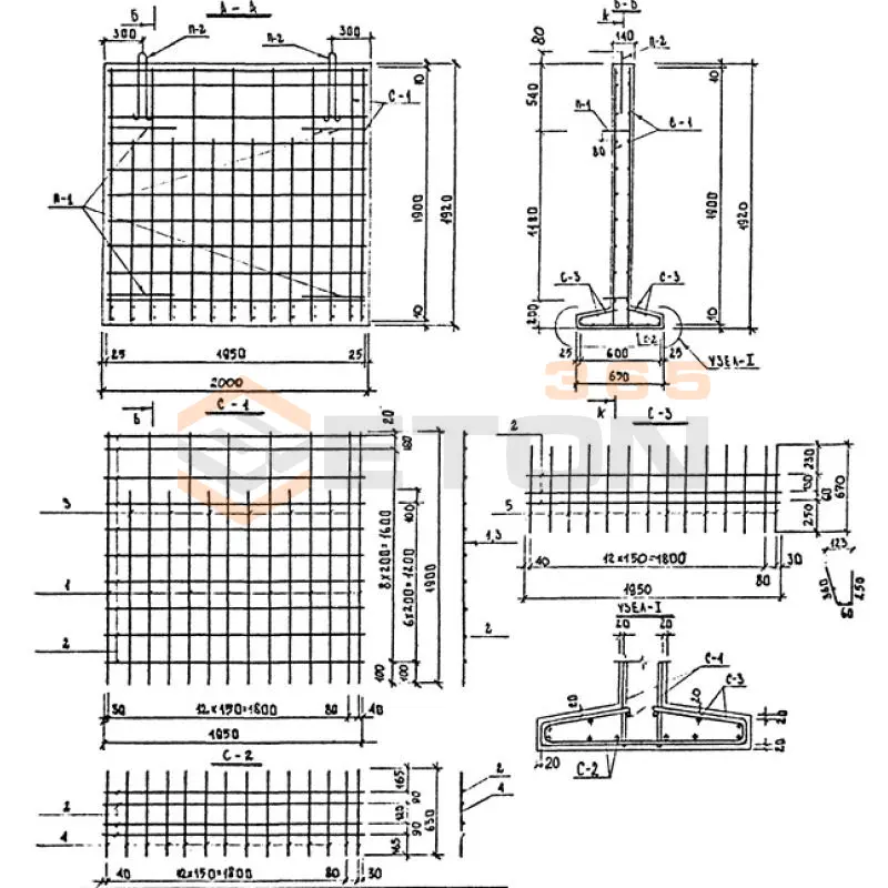 Блоки стеновые Альбом ПС 192 СБ 0 у