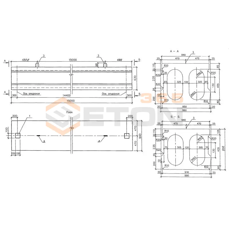 Плиты Серия 3.503.1-108 П 15 тАV-1 к