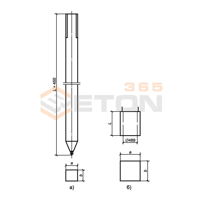 Сваи с оголовком ГОСТ 32209-2013 С 8,0-2
