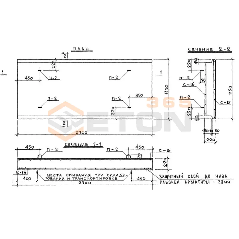 Плиты перекрытий Альбом ТДК 4-1 ТП 27-12 и