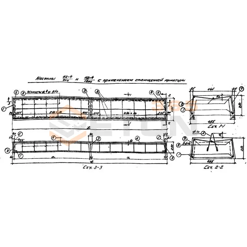 Настил коробчатый Серия В 86 Н 2-4-1200 п (В 86)