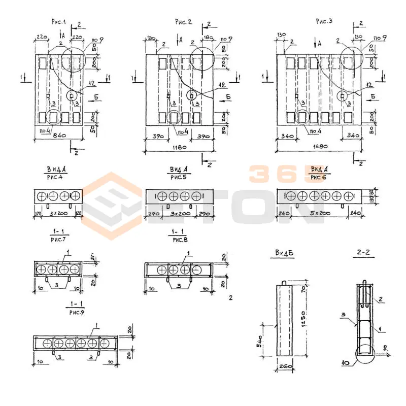 Блоки вентиляционные крышные Серия 1.034.1-1/90 ВК 13-12-26
