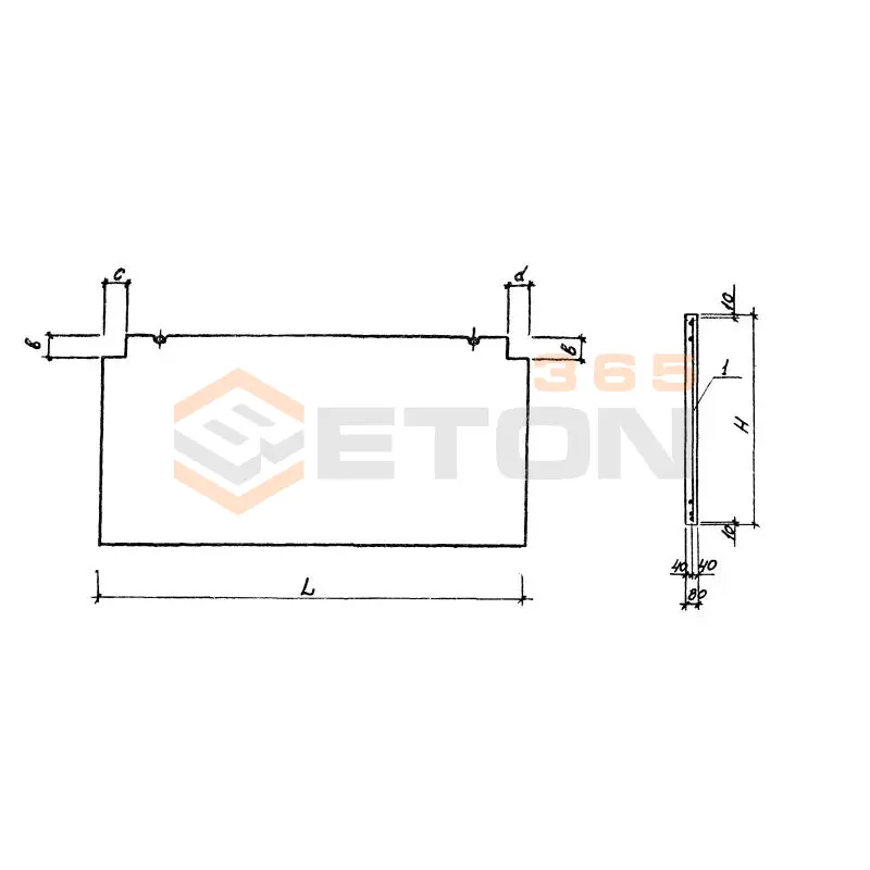 Панели перегородок железобетонные для зданий промышленных и сельскохозяйственных предприятий Серия 1.030.9-2 ПГ 56-30-1 л