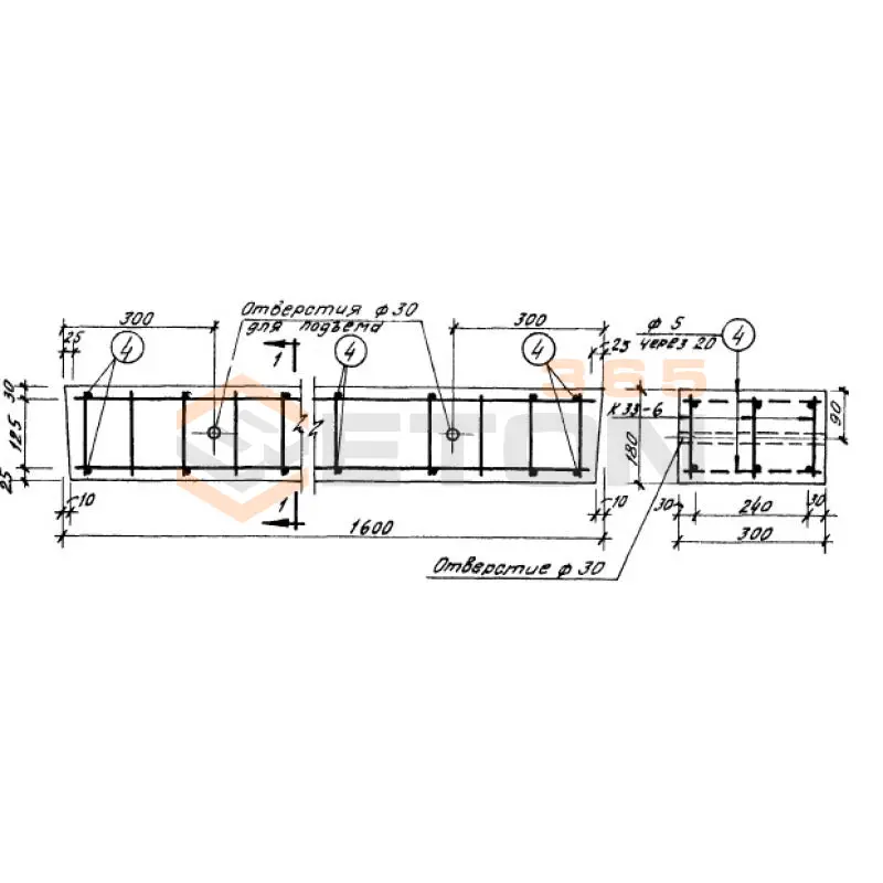 Перемычки Серия ИИ 03-02 Альбом 16б ч2 БУ 16-1